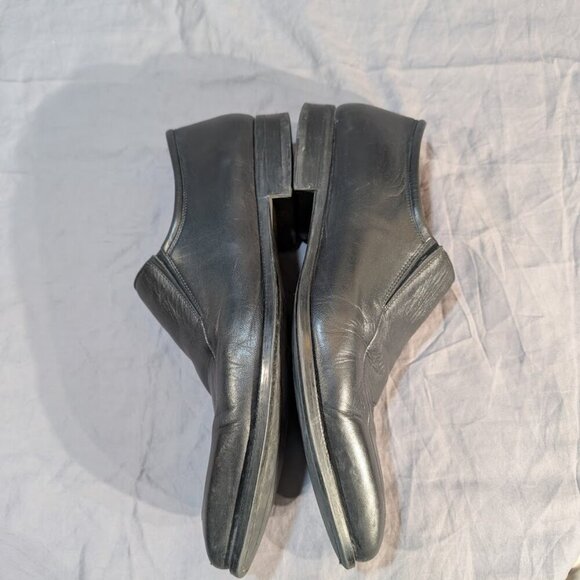 Magnanni Black Leather Slip On Loafers Men Size 12 - Picture 9 of 10